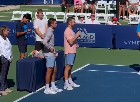 Not_Esportivas's tweet photo. Parabéns aos duplistas campeões, os americanos Nathaniel Lammons e o seu compatriota @JacksonWithrow7 que conquistaram o @atptour 250 de San Diego, conquistando o primeiro título no ano e na carreira.
#ATP #ATP250 #SanDiegoOpen #SanDiegotennis #NathanielLammons #JacksonWithrow https://t.co/e0FB9wIFu0