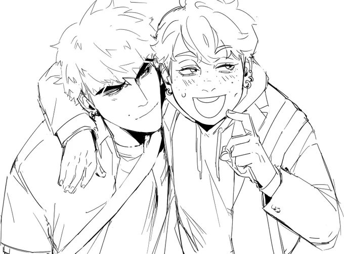 I cant keep this to myself because it's cute so wip :3 💙💚 