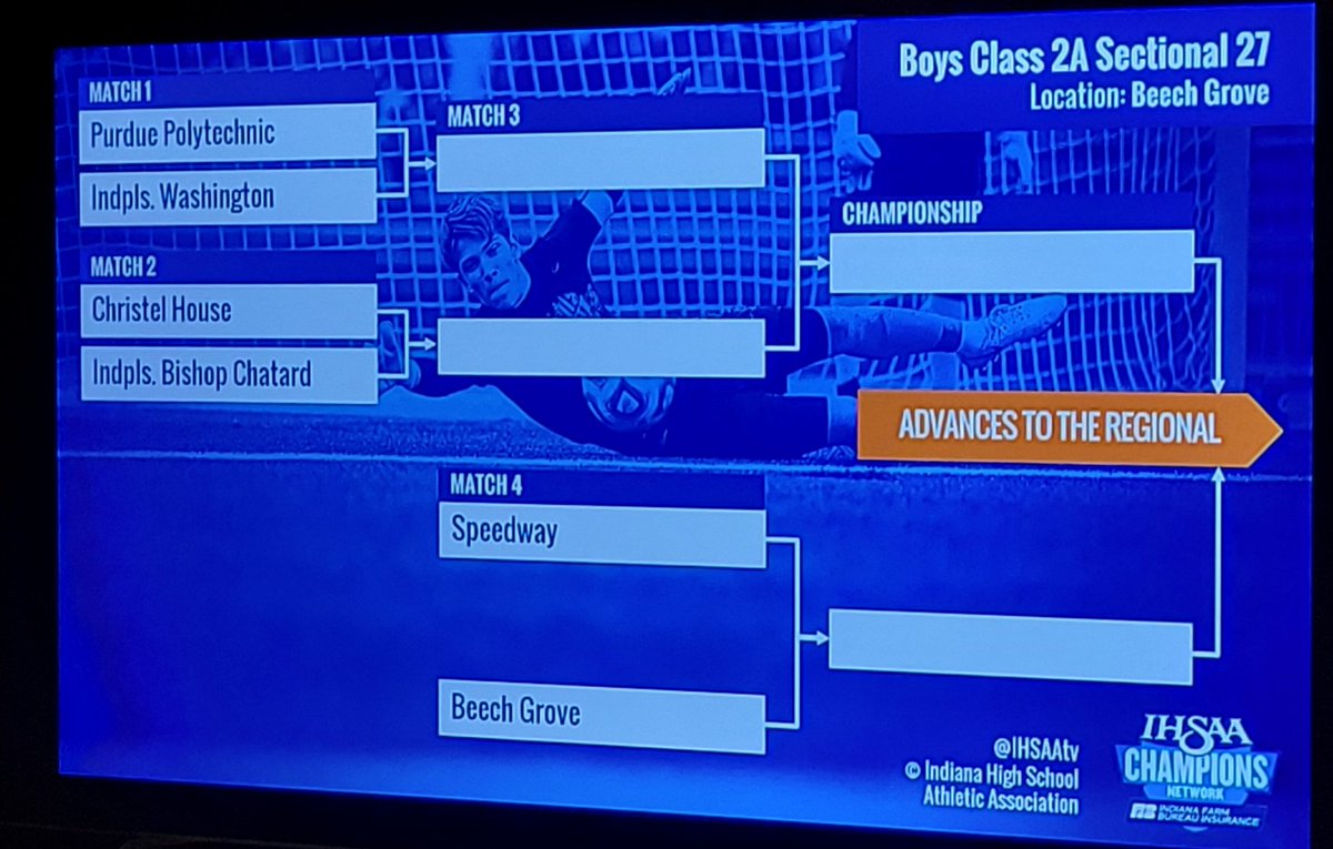 BCHSBoyssoccer's tweet photo. Sectional 27. We open up against Christel House. https://t.co/2R80hINyL5