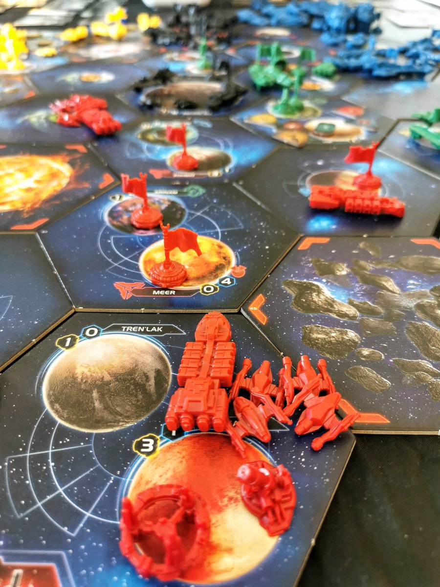 sparkzilla's tweet image. Great game of #twilightimperium. Playing as Sardakk N&apos;orr (bugs). Came second, but got lots of objectives. Short game, only six hours.