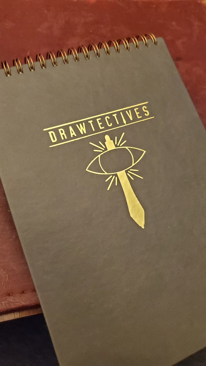 NauticalFoxC's tweet photo. Ready for #drawloween2022 with me new #Drawtectives notebook! @JuliaLepetit @FLoaBComic @DrawfeeShow @AtNathanYaffe @dilfosaur https://t.co/W9UdkiY39x