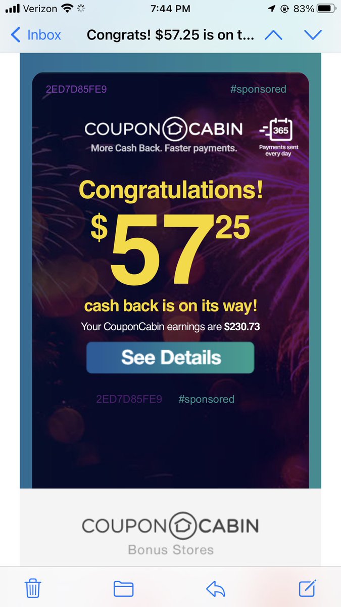 ReneeResnick's tweet photo. You know it’s gonna be a sweet new year when @CouponCabin sends you money! L’Shana Tova to me! LOL 💰🍯 https://t.co/JUf8s6tYxH