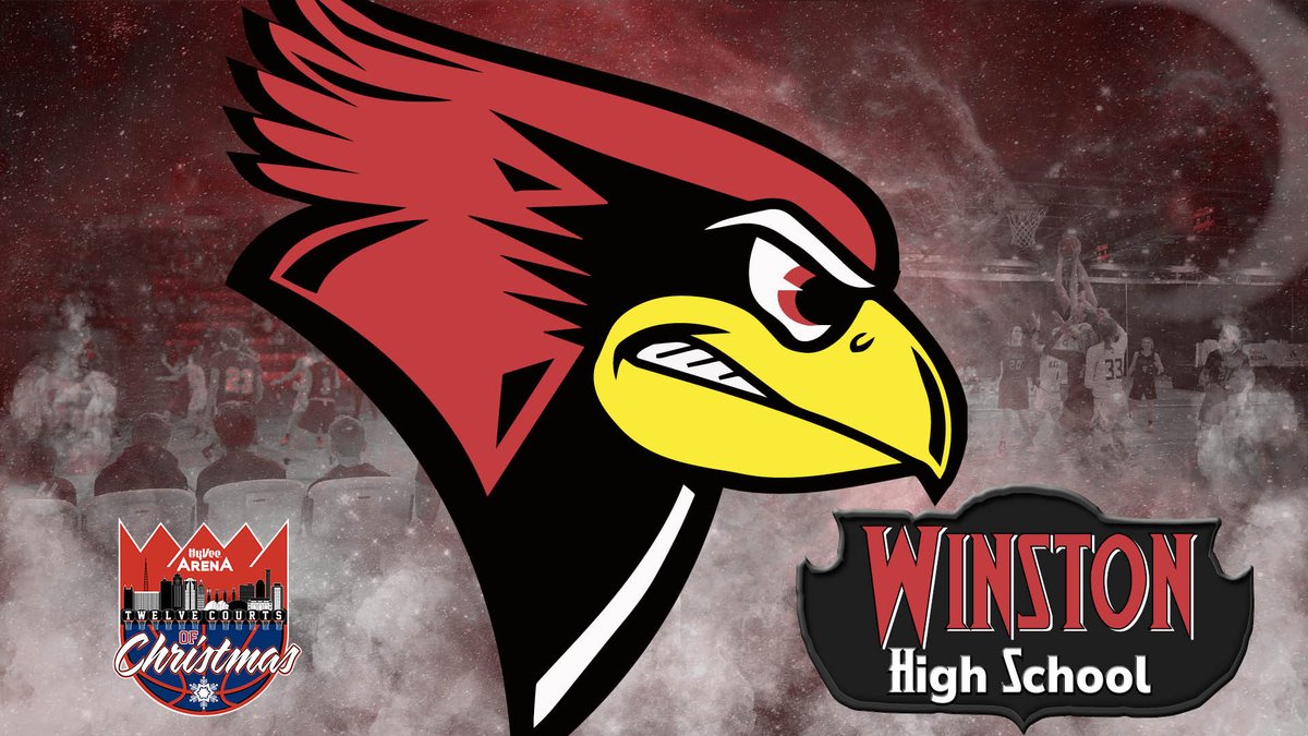 The Cardinals of Winston High School are flying high and ready for their first appearance at #12courtsxmas. Excited to have the Cardinals with us to battle the Meadville Eagles in a great match up of strong teams. See you at Hy-Vee Arena. #Winston #RedBirds