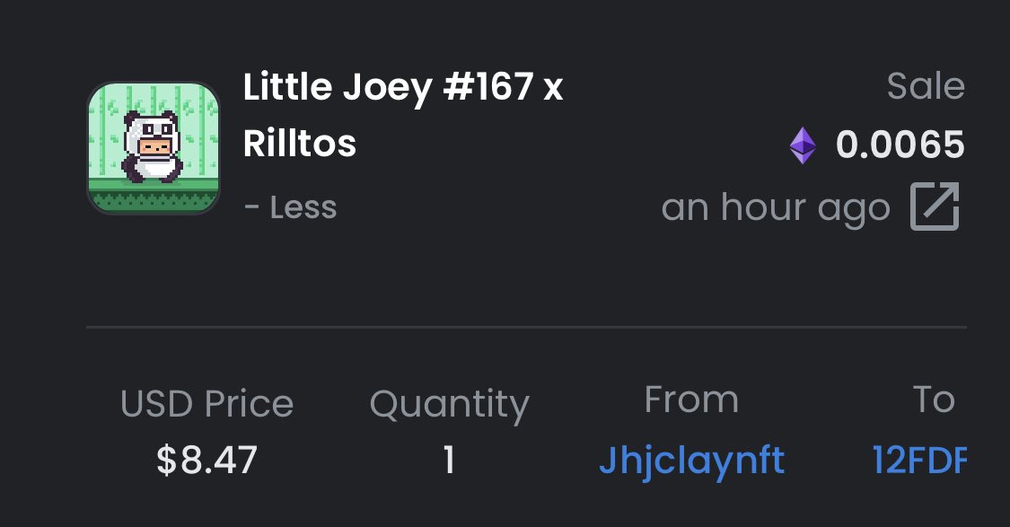 Secondary Sales🚀

Congratulation to <a href="/valkyriecoxx/">Carly | Content Creator | South Africa 🇿🇦</a> &amp; <a href="/jhjcripto/">Tortuga 3</a> for the sales🎉
and Thankyou to 12FDF0 for adopting my Little Joey! hope you like my work and bring happiness❤️

Does anyone know his Twitter ?

#nft #nfts #nftcommunity #NFTJapan