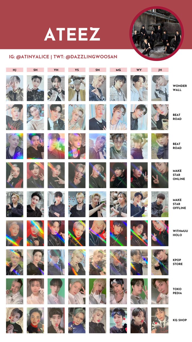 ATEEZ [THE WORLD EP.1 : MOVEMENT] — photocard template / wishlist