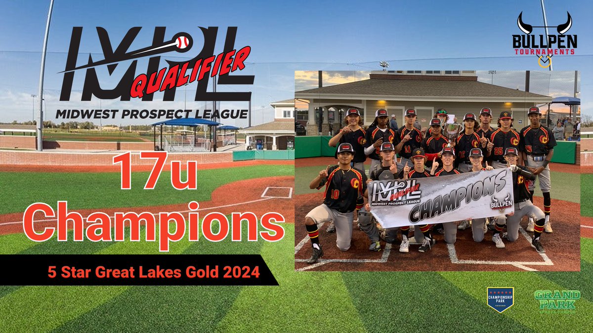 🏆Congratulations to the 2022 17u MPL Qualifier Champions, 5 Star Great Lakes Gold 2024!!🏆

#WhereBaseballMatters