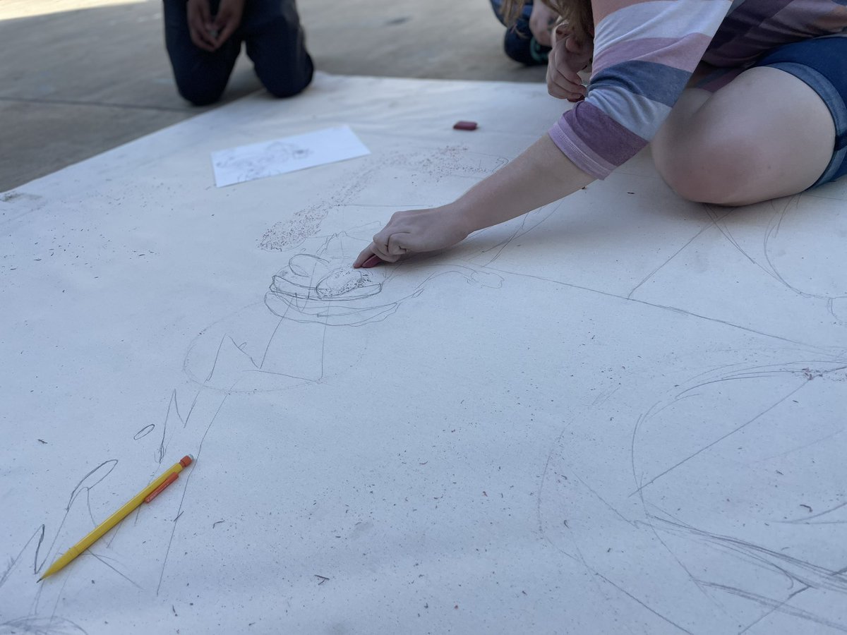 MaertensSydney's tweet photo. These set design students are getting their designs all ready for the Winter Cabaret 🎄 I provide the supplies, and they get to work! https://t.co/ekP7UEi4pR