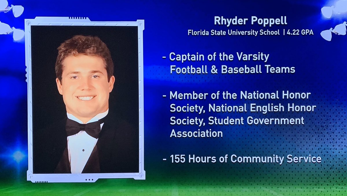Honored to also receive the #FridayNightRivals #FNR #WTLF Tallahassee Scholar Athlete of the Week for 9/23/22. <a href="/FloridaHighFB/">FloridaHigh Football</a> <a href="/FSUSRecruiting/">FSUSRecruiting</a> <a href="/FSUS_Athletics/">FSUS Athletics</a> <a href="/larryblustein/">Blustein Recruiting</a> <a href="/PrepRedzoneFL/">Prep Redzone Florida</a> <a href="/FlaHSFootball/">FloridaHSFootball.com</a> <a href="/FLgridironpreps/">Florida Gridiron Preps</a> <a href="/Record_Breakerz/">Record Breakerz 2.0</a> <a href="/ODFBall/">Offense🏈Defense</a>