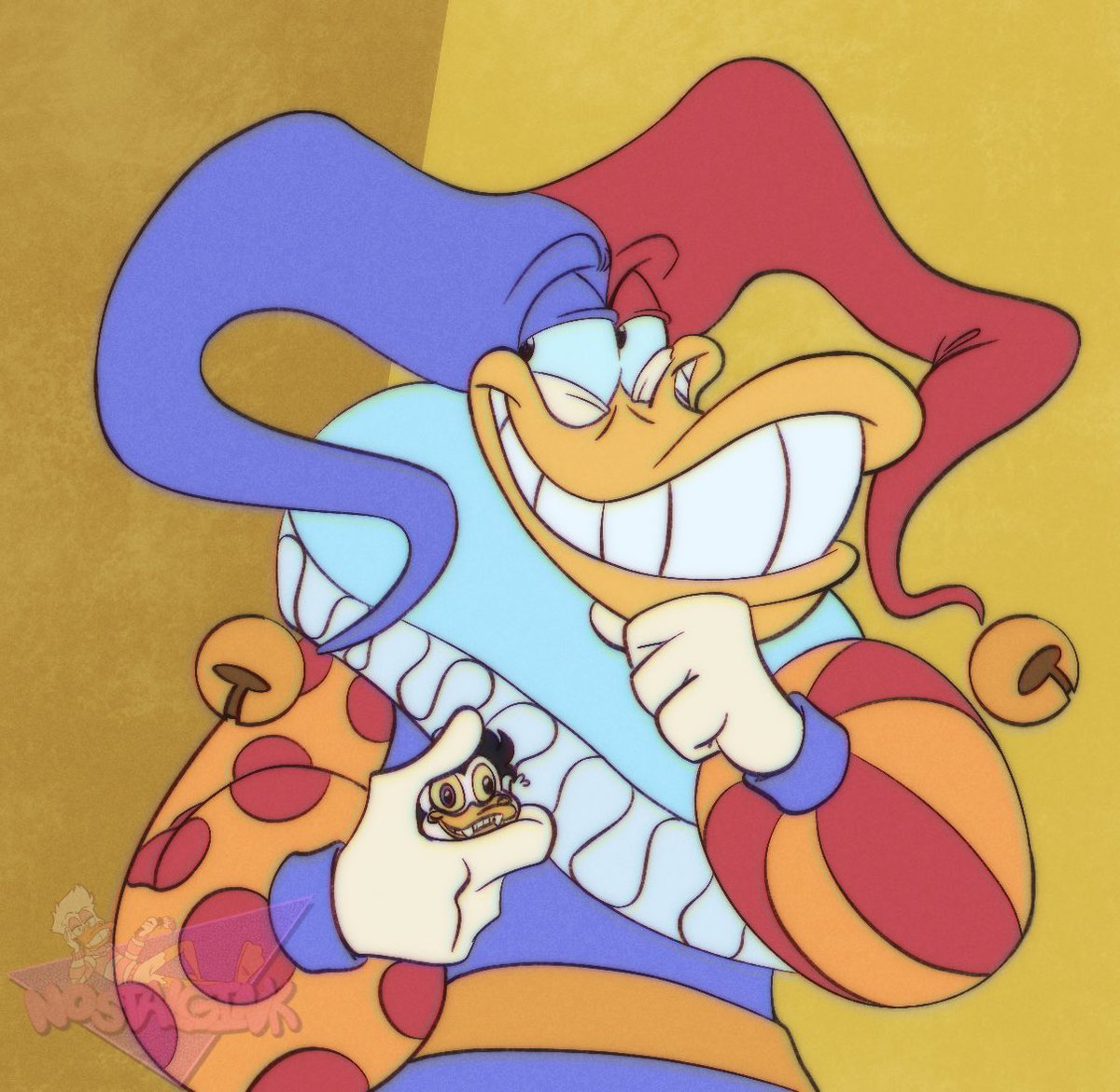 NostalgInk's tweet photo. The he and his son.

#quackerjack #DarkwingDuck #DamienSputterspark #oc #dwdoc #ducktwt #meme https://t.co/FeQLG9Uu9c