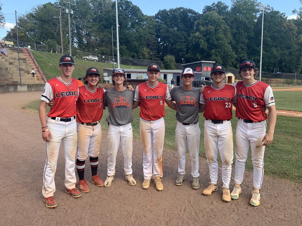 Big thx to the @CaldwellCCBase1 & @fpait19 for having our 2023s up for a DH today. Great to play Vs a couple of former Legacy 2022 dudes @DrewEndres & Connor Griffin.