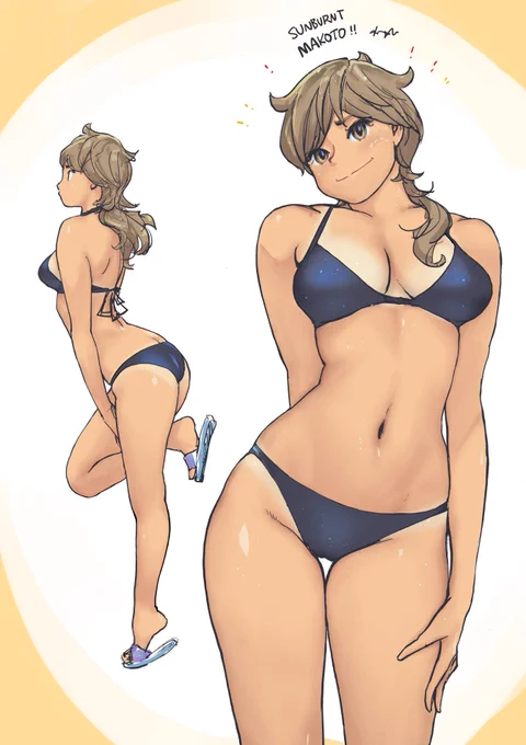 Sunburnt Makoto-chan❤️
#快感チェンジ 