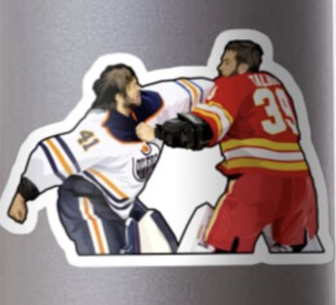 oilerox's tweet photo. @OilersEssential This prized sticker on my cooler will always remind me of him and I’m happy he played for the Oilers. Sure, he lost games for us but he’s a competitor #smitty #FlamesSuck https://t.co/8GX7aaxXyC
