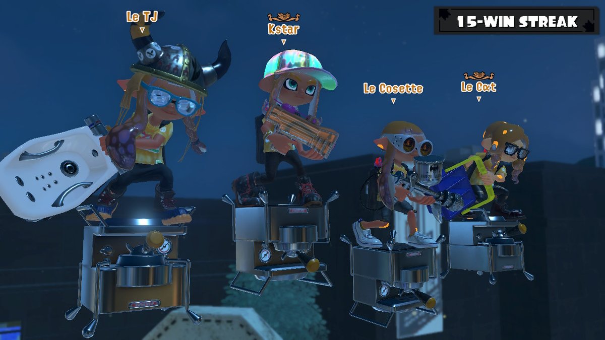 LeTJxxx's tweet photo. 10X and a 15t win streak with @kstarisgaming , @nanamatuk &amp; @catwoomy_ :) Tysm for Le games  ! #splatoon #nintendo #splatfest #discord #boyah #teamgrub #Splatoon3 #NintendoSwitch https://t.co/bk3CYUpudP