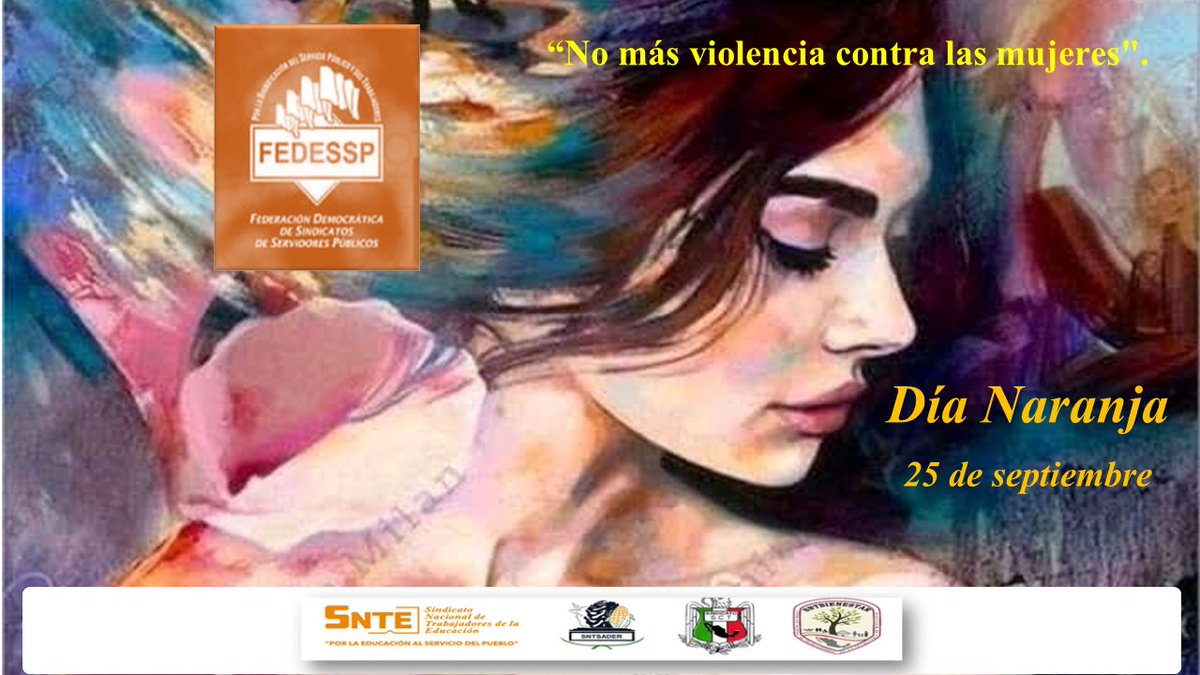 #DíaNaranja
“Día Internacional para la Erradicación de la Violencia contra las Mujeres”
Declaración sobre la eliminación de la violencia contra la mujer Asamblea General de la #ONU, 1993
<a href="/agusaviles1/">Agustín Avilés</a> @SNTSADER <a href="/SNTSCT/">EDUARDO CARDENAS</a> <a href="/marudavalos29/">Maru Dávalos</a> 
#UNETE
#TodosSomosUno
#25DeSeptiembre #Domingo