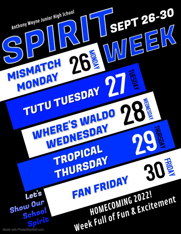 AWLSJH's tweet photo. Get ready! It's Homecoming Spirit Week! #MismatchMonday is first up! #BeInvolved https://t.co/IpoWJeluij