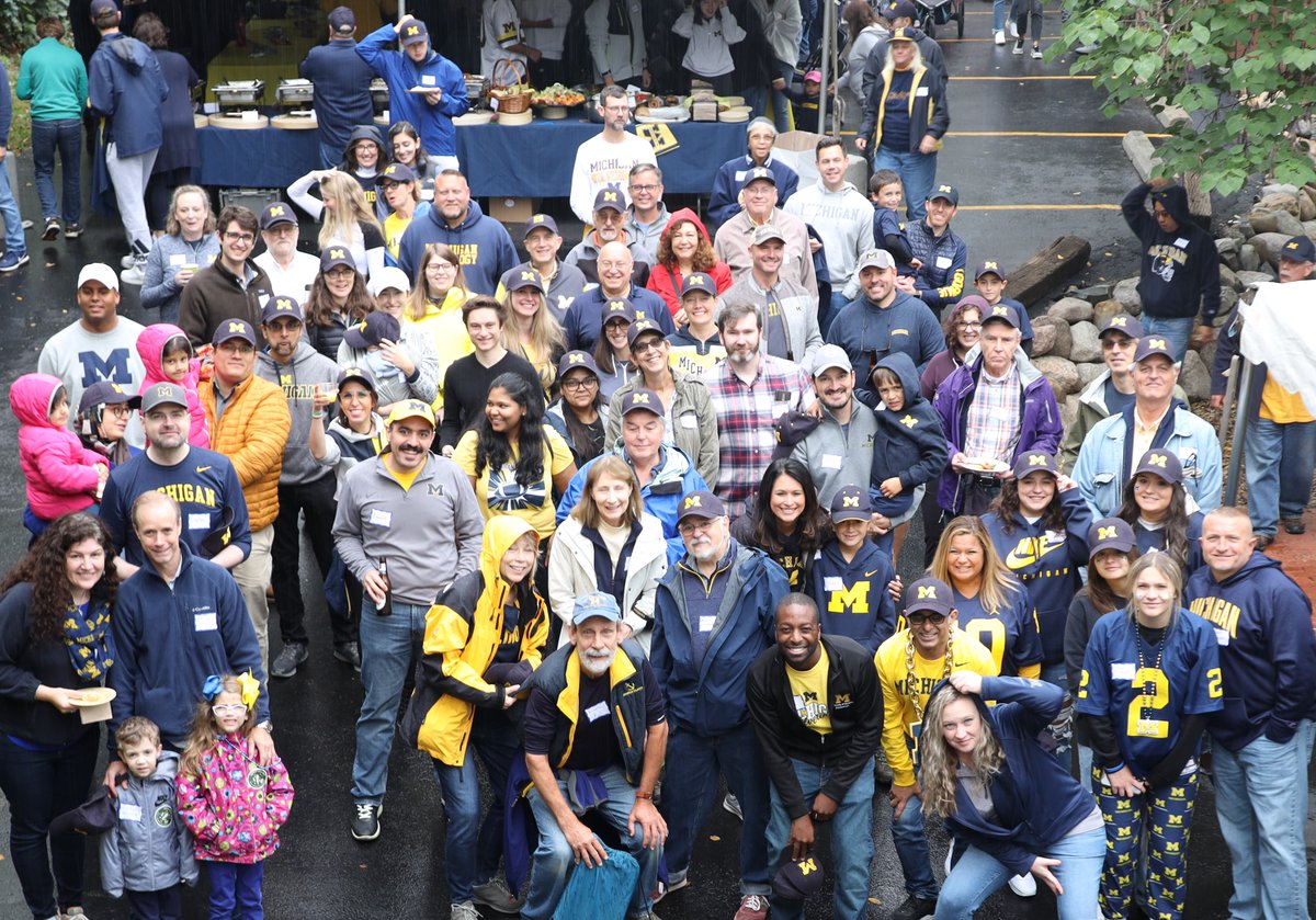 A little rain didn't stop @UMichRadiology alumni, #radfaculty, #radfellows, #radresidents and friends at our annual tailgate before @UMichFootball game. #GoBlue
