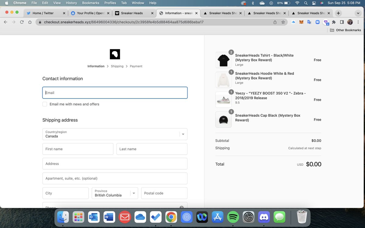 Some serious rewards including a pair of <a href="/adidas/">adidas</a> Yeezy Boost 350 Zebras from <a href="/sneakerheadsoff/">SneakerHeads</a>!  THANK YOU!
Sheeesh... I got a whole outfit from head to toe minus some pants. Anyone still waiting on jumping into this project, this is your sign!