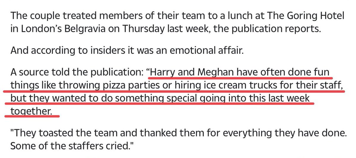 znbg11's tweet photo. @BurnerRoyalty This’s an article from the Sun in 2020, they said H&amp;M’s farewell lunch was emotional for the staff because H&amp;M always treated the staff with special way by throwing pizza parties, hiring ice cream trucks. But now all of the sudden the staff were all bullied..the lies😒 https://t.co/XvXSxvAYAg
