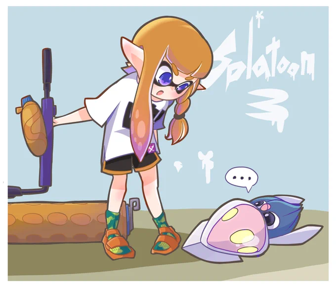 最近スプラばかりしててログインしてませんでした#Splatoon3 #ポケモンイラスト 