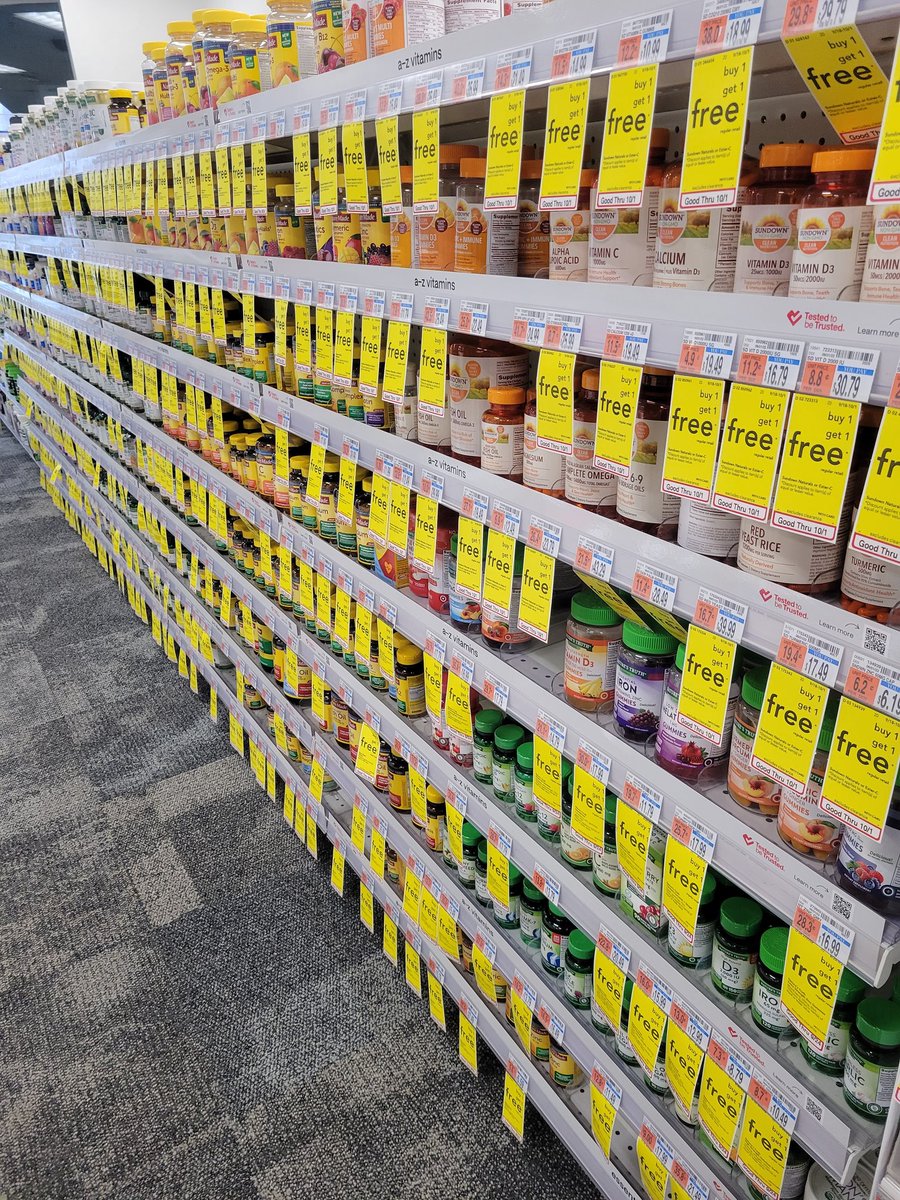 timisery's tweet photo. @cvspharmacy would your prices be lower of you didn't have to pay people to hang all the sale signs?
#CVS https://t.co/LTVQBeRsFP