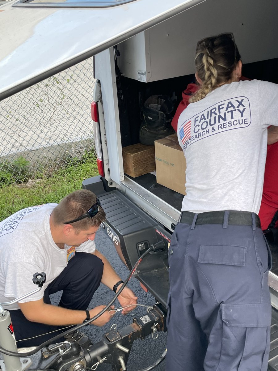 Earlier today, VA-TF1 arrived at their first staging location in Florida as part of the @FEMA response to #TropicalStormIan.  The team will secure their cache, get some rest, and start the planning for tomorrow’s activities.

<a href="/ffxfirerescue/">Fairfax County Fire/Rescue</a>