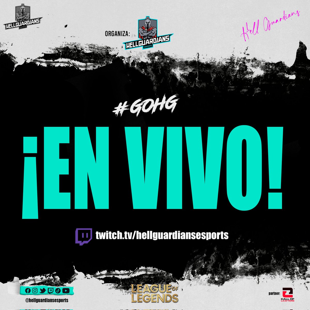 ¡ESTAMOS EN VIVO!

Showmatch amistoso HellGuardians Esports vs Morrigan Esports 💪💪💪

#GOHG 

<a href="/MorriganEsports/">Morrigan Esports</a> 
<a href="/morgana_las/">Morgana</a> 
<a href="/CallOfLawyers/">Call of Lawyers</a>