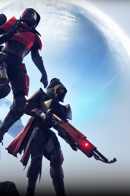 Destiny2ByAI's tweet image. guardians of the light by ai