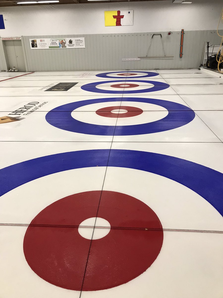 Logos and lines done. Lakefield Curling, #curling