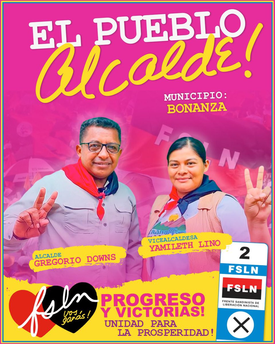 #AquiNicaraguaLibre
🇳🇮🇳🇮🔴⚫.
Bonanza Sandinista se prepara para la gran victoria del 6 de noviembre...