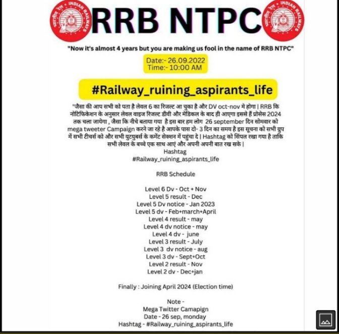 Shrikan08732127's tweet photo. #Railway_runing_aspirants_life https://t.co/MXJqOX3PcD