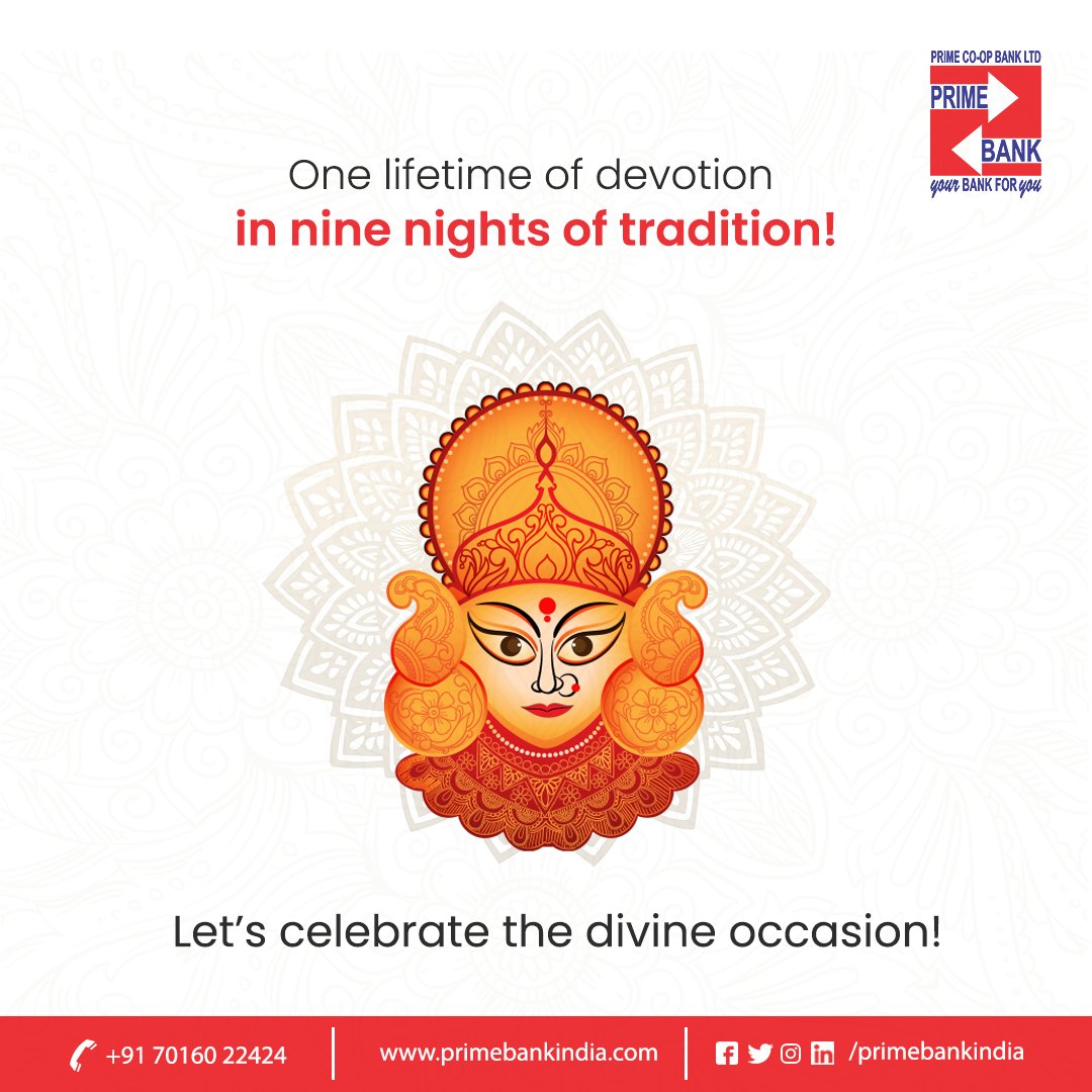 On the auspicious occasion of Navratri, I wish you get good health,happiness and prosperity. 
Happy Navratri!

#dandiya #dandiyaraas #garba #navratri #festivals #FestiveSeason #indianfestivals #festivalsofindia #banking #bankingservices #surat #onlinebanking #primecooperativebank