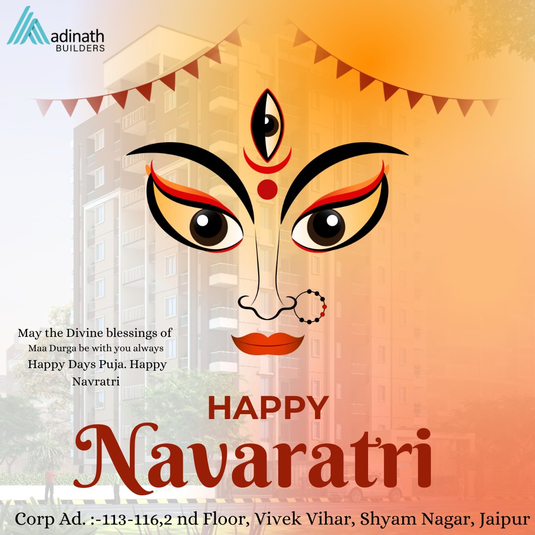aadinathBuilder's tweet photo. May the Divine blessings of 

Maa Durga be with you always

 Happy Days Puja. Happy Navratri

#aadinathbuilders #happynavratri #offers #crown #crest #jaipur #luxuryhomes #homesforsale #propertyforsale https://t.co/Pkhre3wMDe
