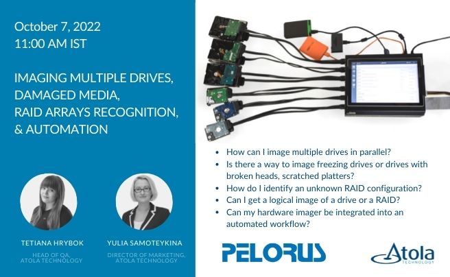PelorusTech's tweet photo. ๐๐๐๐ข๐ง๐๐ซ ๐๐ง๐ง๐จ๐ฎ๐ง๐๐๐ฆ๐๐ง๐ญ!!
Pelorus Technologies invites you to join in a webinar hosted with @Atola_Insight.
Join and learn how Atola TaskForce can assist you in your digital forensic investigation.
.
.
.
.
#Pelorus #PelorusTechnologies #atola #atolatechnology https://t.co/IlRbLe4dQZ