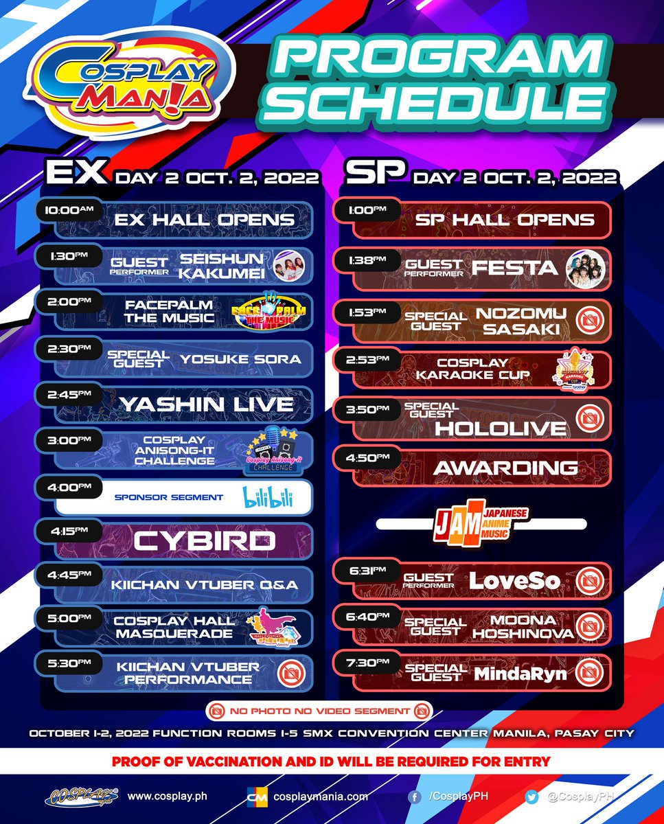 Cosplay Mania on Twitter "The 🗓𝑶𝒇𝒇𝒊𝒄𝒊𝒂𝒍 𝑷𝒓𝒐𝒈𝒓𝒂𝒎 𝑺𝒄𝒉𝒆𝒅𝒖𝒍𝒆🗓 for 🎆Cosplay
