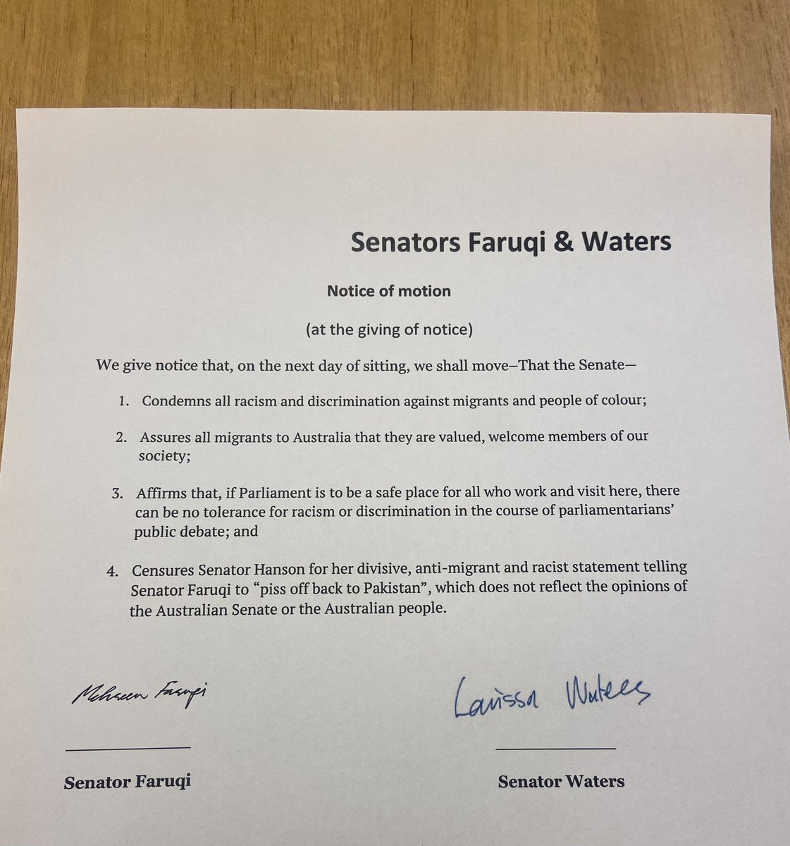 Mehreen Faruqi tweet media