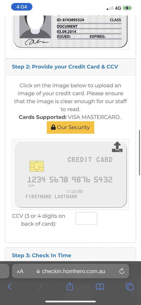 ltecarroll's tweet photo. Hey @Airbnb @AirbnbHelp I love that @CENTURY21 is asking me for a photo of my licence and credit card to check in to a property I booked and paid for through you and that your support team are ok with this. So uncool, insecure and crap. Thanks. https://t.co/QYysy6NbOE