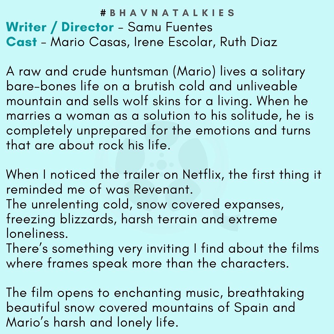 bhavnatalkies's tweet photo. #TheSkinOfTheWolf #Netflix #Spanish
‘He tried to find a cure for his loneliness but …’
⚡️A Unique Story
⚡️Visually Stunning
⚡️Slow & Dark
A Must Watch for those who love slow burn genre!
#MarioCasas #IreneEscolar #RuthDiaz #SamuFuentes https://t.co/96kK1WKbW9