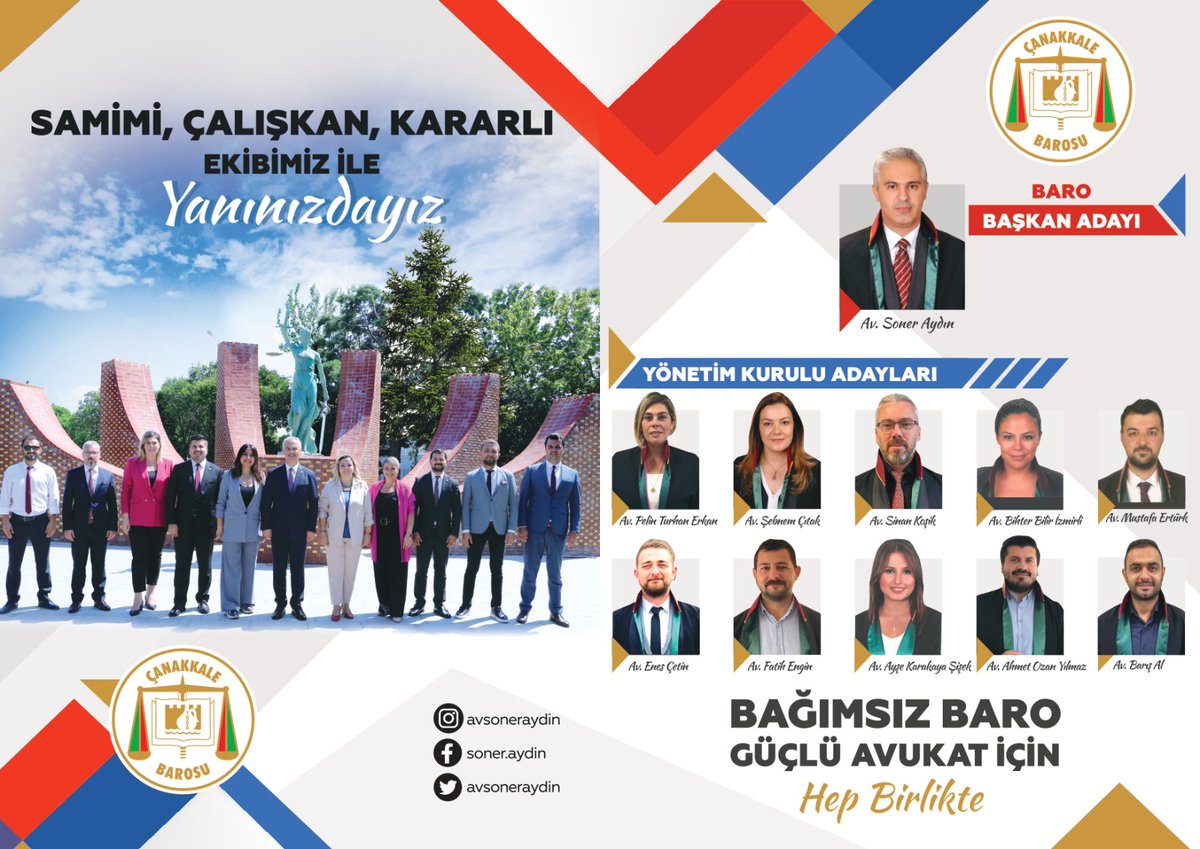 avsoneraydin's tweet photo. Bağımsız Baro, güçlü Avukat için Hep Birlikte. https://t.co/DWPe9bXebR