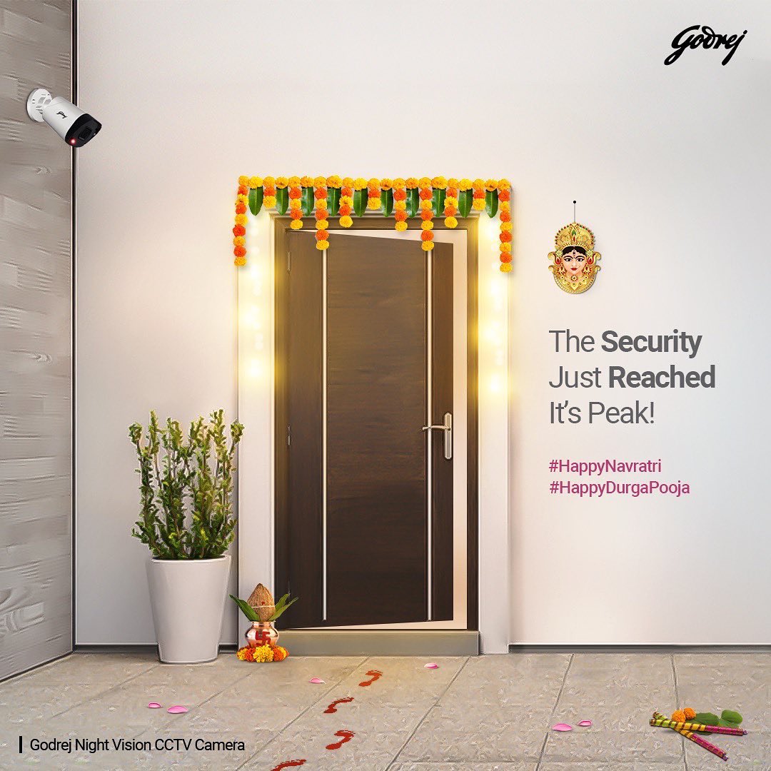 godrejsecure's tweet photo. Welcoming Maa Durga & her divine energy. 🙌🏻✨
Here’s to nine days of blessing and the #UltimateSecurity 🥳
#HappyDurgaPooja #DurgaPooja2022 #HomeSecurity #GodrejSecuritySolutions #NavratriSpecial https://t.co/zPPwLj4qp0