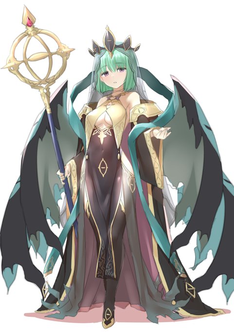 #魔王軍衣装班
加藤拓弐(@isiyumi )さんのところのヒーラーちゃん描きました!
竜の巫女形態、憧れの大神官になれたねやったぜ羽根四枚モード
(つづく? 