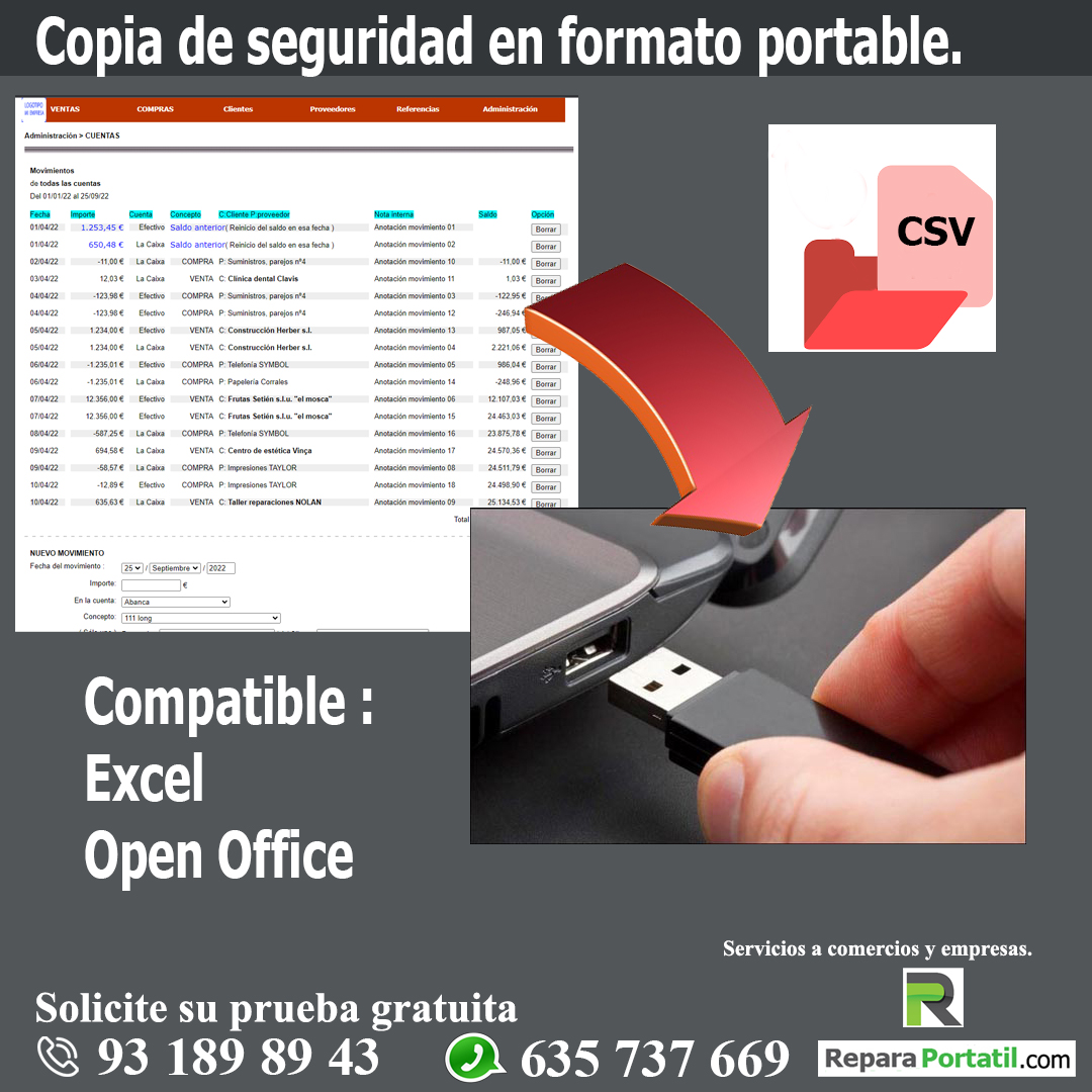 ComCerdanyola's tweet photo. Programa facturas, presupuestos y tickets.
Para imprimir, enviar y archivar fácilmente.
Copia de seguridad de sus datos en formato portable.

Solicite prueba gratuita.
Tel. 93 189 89 43
Whatsapp : 635 737 669

Servicios a comercios y empresas. 
#cerdanyola, #ripollet, #sabadell https://t.co/jOKXmyncJs