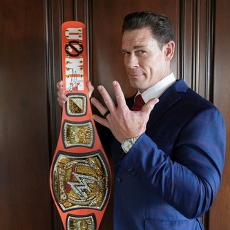 WWEAuctions's tweet photo. Bid Now on this Autographed @JohnCena Signature Series Championship Replica title belt. 100% of net proceeds received by WWE in this charity auction will be donated to The V Foundation for cancer research, exclusively benefiting Connor's Cure. https://t.co/gynDeMjzub https://t.co/bS3jndyTaV