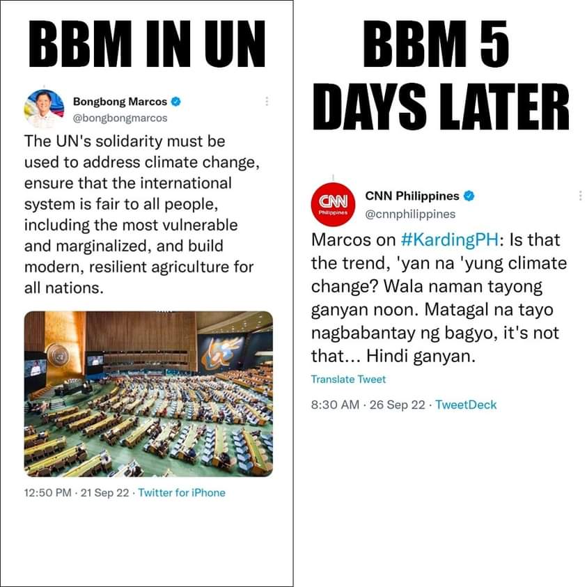 emilianooreyes1's tweet photo. What's in the teleprompter and what's in his heart are world apart different. See the difference with how Dr Atty Leni is doing in her Angat Buhay. https://t.co/5J89p8tbms