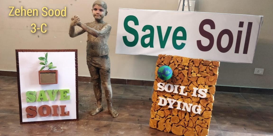 SoodZehen's tweet photo. @cpsavesoil Sadhguru's visionary #SaveSoil movement has empowered young minds to take the save soil campaign forward. 
Zehen Sood , an 8 year Old, young messenger from Father Agnel School, Noida takes the illuminant forward to spread #SaveSoil Awareness 🌱🌎🌱  @SadhguruJV @PreethaPrabaka1 https://t.co/HYpM9bE8di