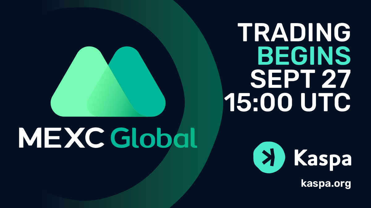 TMacgaillimh's tweet photo. Congrats $KAS community and @MEXC_Global
The first major exchange listing for 
@KaspaCurrency 
The first of many
#crypto https://t.co/GZE7CO23jp