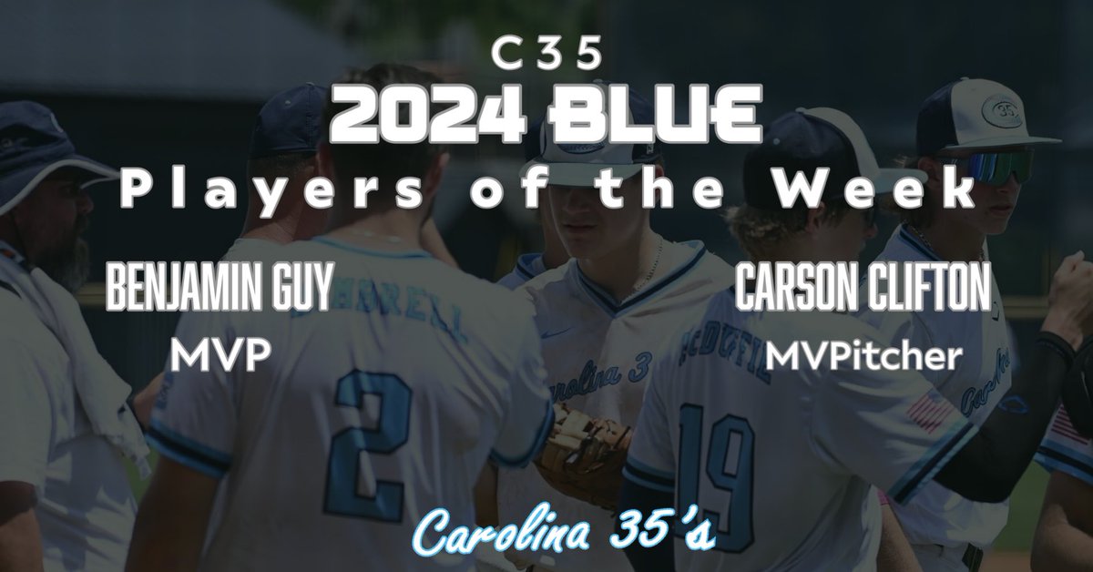 ThreeFiveFamily's tweet photo. 2024 Players of the Week! 

@RobWooten35 | #C35Family https://t.co/rbmL8EGgLW