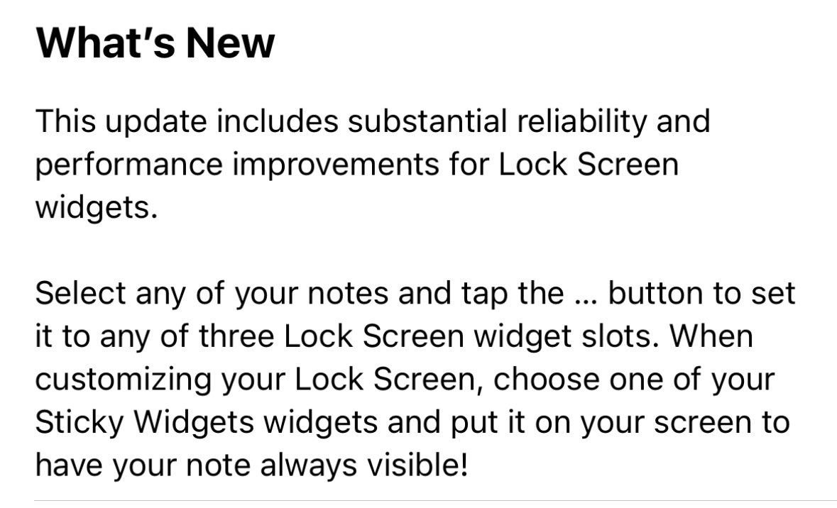 Sticky Widgets tweet media