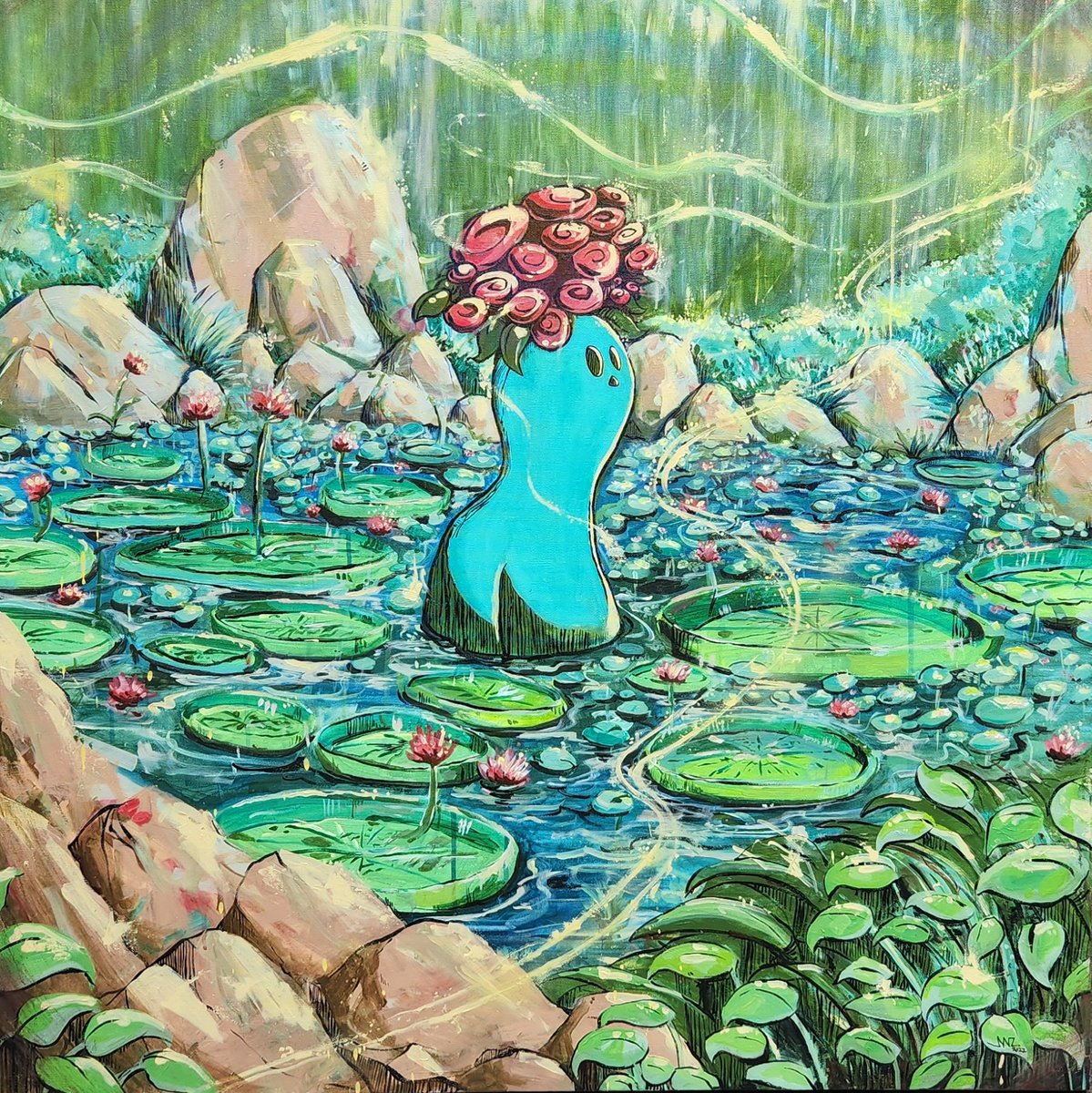 Matabolong - Lotus Pond
Acrylic on canvas 100cm x 100cm
.
2022