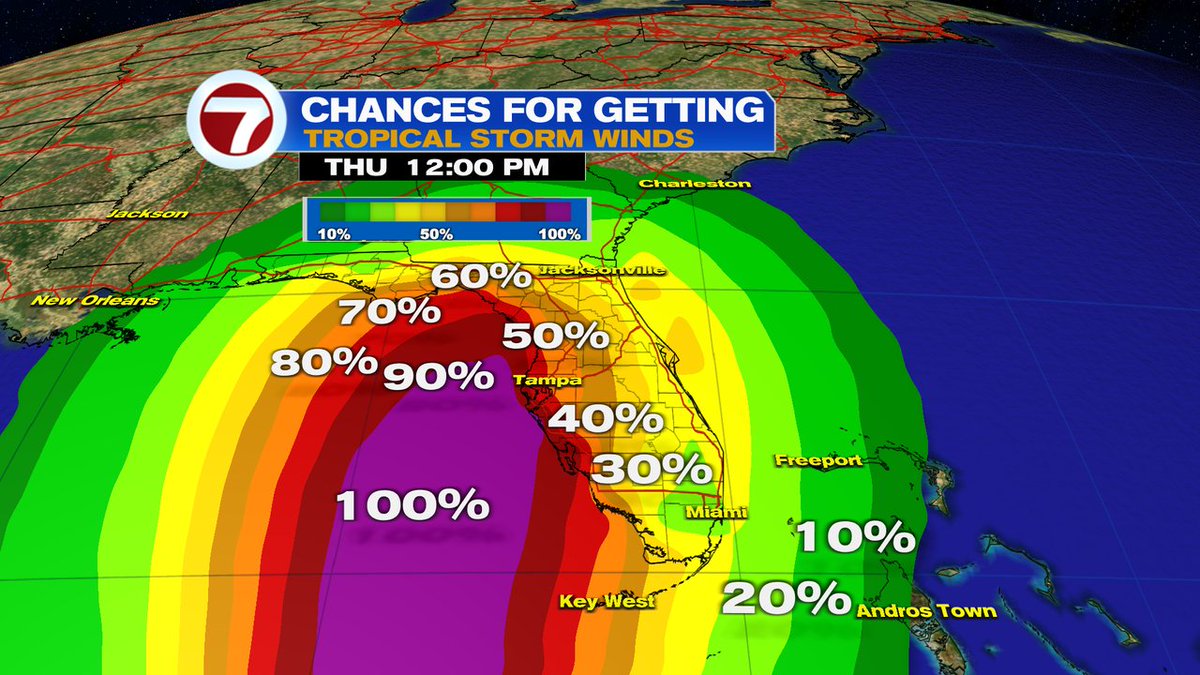 Phil Ferro on Twitter "Here are the chances of getting tropical storm force winds from Ian