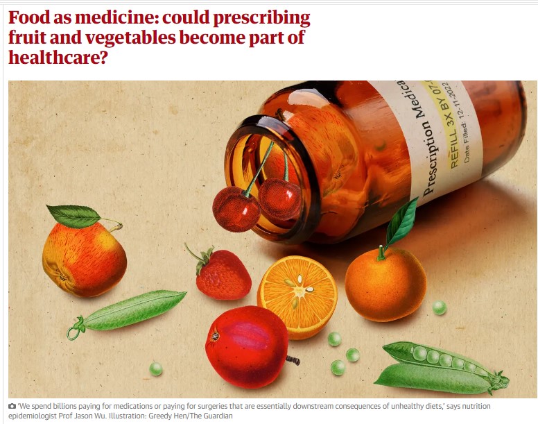 Could prescribing fruit & veg become part of #healthcare?! Absolutely! 🍉 🍎 🍌 🥕 🥒 I encourage everyone to read this article by @BiancaNogrady with @Dr_WuJ about the Food is Medicine programs & the need to tackle structural barriers to nutrition! bit.ly/3dmGVYH